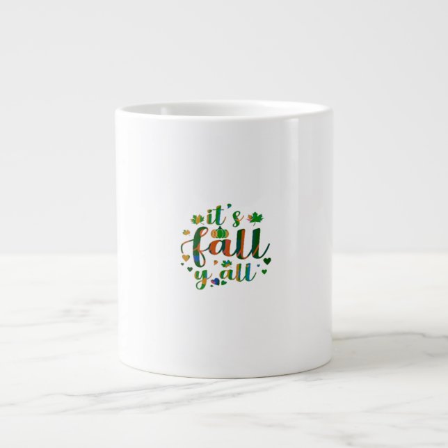 It’s Fall Y’all Graphic Style Large Coffee Mug (Front)