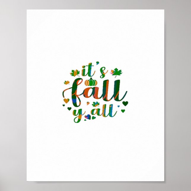 It’s Fall Y’all Graphic Style Poster (Front)