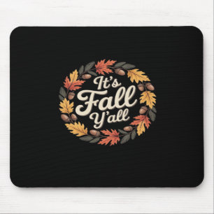 It’s Fall Y’all Halloween Bats Pumpkin Fall Hallow Mouse Pad