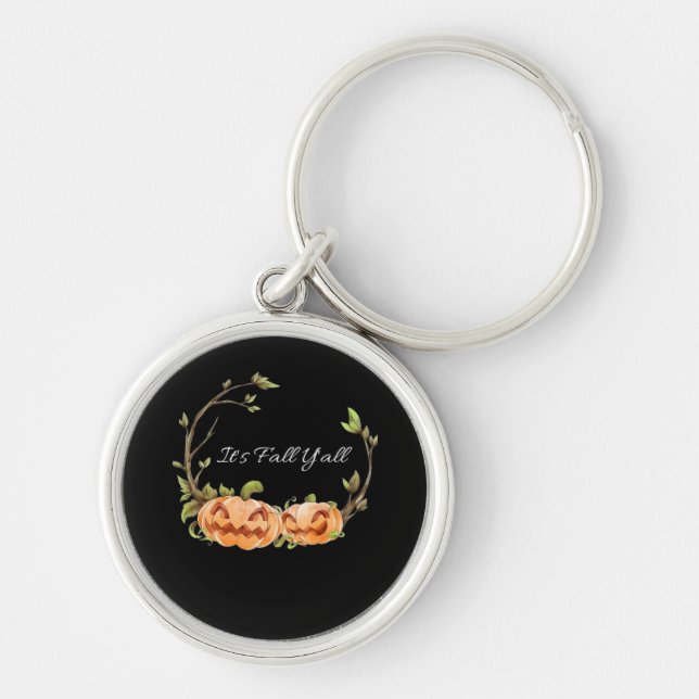 It’s Fall Y’all Halloween Cool Unique Key Ring (Front)