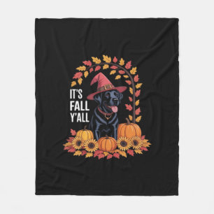 It’s Fall Y’all Halloween Thanksgiving Funny Quote Fleece Blanket