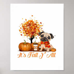It’s Fall Y’all Halloween Thanksgiving Retro Class Poster