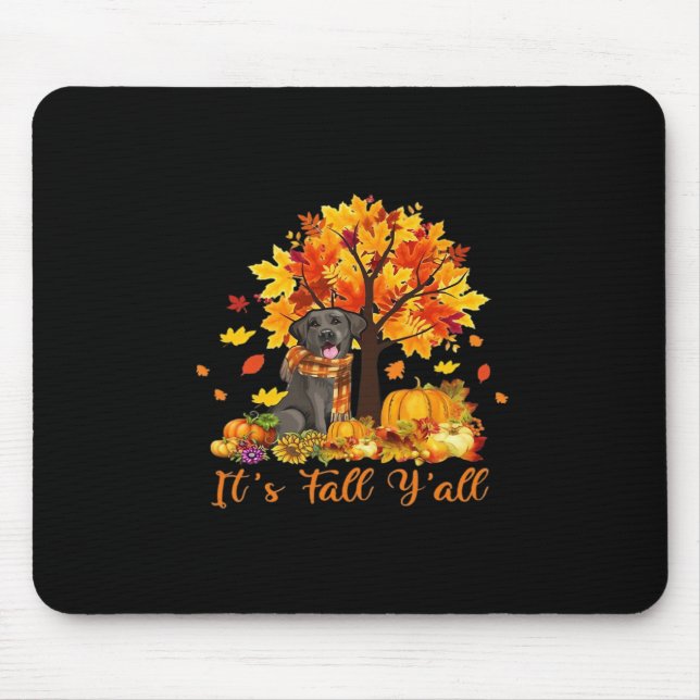 It’s Fall Y’all Halloween Thanksgiving Retro Graph Mouse Pad (Front)