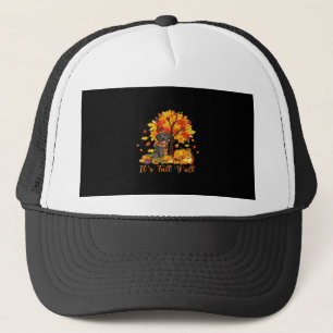 It’s Fall Y’all Halloween Thanksgiving Retro Graph Trucker Hat
