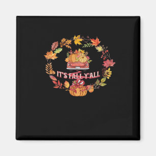 It’s Fall Y’all Harvest Road Retro Look Magnet