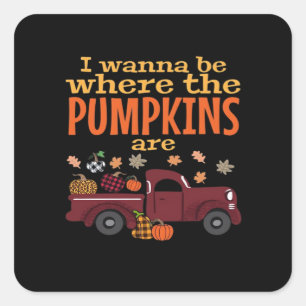 It’s Fall Y’all, Hello Autumn Pumpkin Square Sticker