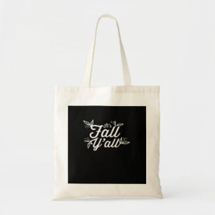 It’s Fall Y’all Lettering With Leaves Design Tote Bag