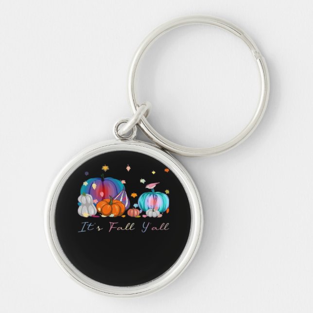 It’s Fall Y’all Magic Pumpkin Autumn Style Key Ring (Front)