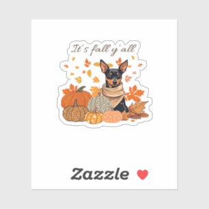 It’s Fall Y’all - Miniature Pinscher With Pumpkins