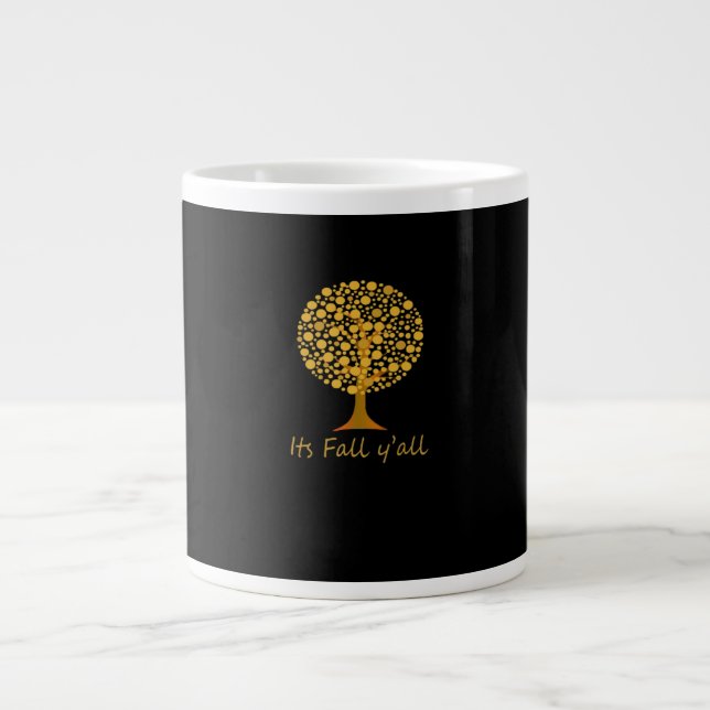 It’s Fall Y’all Minimal Clean Large Coffee Mug (Front)