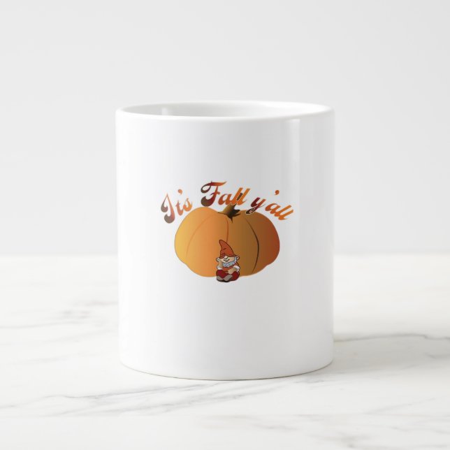 It’s Fall Y’all Minimal Clean Large Coffee Mug (Front)