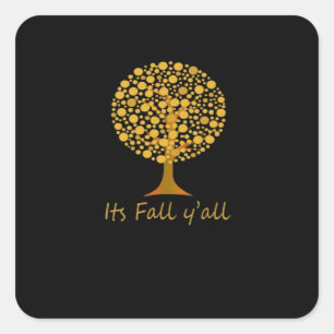 It’s Fall Y’all Minimal Clean Square Sticker