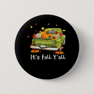 It’s Fall Y’all Pumpkin Autumn Hello Fall Vintage 6 Cm Round Badge