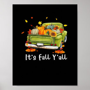 It’s Fall Y’all Pumpkin Autumn Hello Fall Vintage Poster