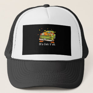 It’s Fall Y’all Pumpkin Autumn Hello Fall Vintage  Trucker Hat