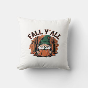 It’s Fall Y’all Pumpkin Gnome Autumn Retro Classic Cushion
