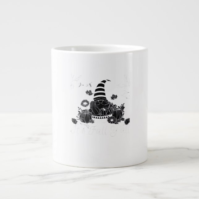 It’s Fall Y’all Pumpkin Gnome Autumn Tree Hello Fa Large Coffee Mug (Front)