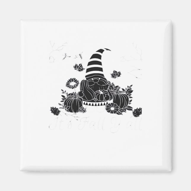 It’s Fall Y’all Pumpkin Gnome Autumn Tree Hello Fa Magnet (Front)
