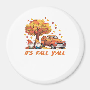 It’s Fall Y’all Pumpkin Gnome Autumn Tree Pumpkin Magnet