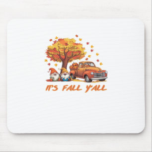It’s Fall Y’all Pumpkin Gnome Autumn Tree Pumpkin  Mouse Pad