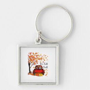 It’s Fall Y’all Pumpkin Leopard Fall Season Autumn Key Ring