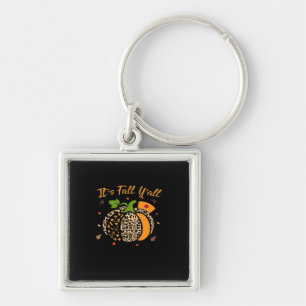 It’s Fall Y’all Pumpkin Leopard Nurse Halloween Key Ring
