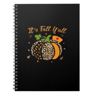 It’s Fall Y’all Pumpkin Leopard Nurse Halloween Notebook