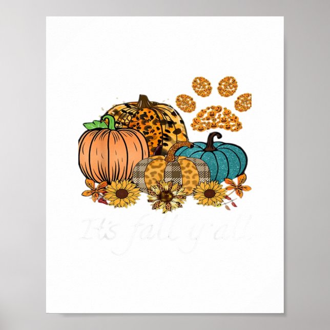 It’s Fall Y’all Pumpkin Minimal Clean Poster (Front)
