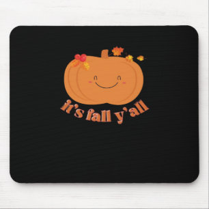 It’s Fall Y’all Pumpkin Retro Classic Look Mouse Pad