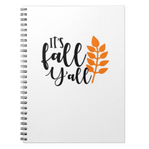 It’s Fall Y’all, Pumpkin Spice, Autumn Leaves, Hal Notebook
