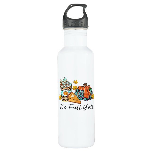It’s Fall Y’all Pumpkin Spice Leopard Pumpkin Pie  710 Ml Water Bottle (Front)