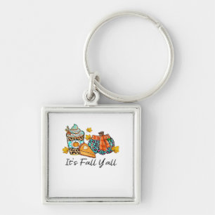 It’s Fall Y’all Pumpkin Spice Leopard Pumpkin Pie  Key Ring