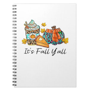 It’s Fall Y’all Pumpkin Spice Leopard Pumpkin Pie Notebook