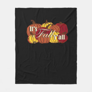 It’s Fall Y’all Pumpkin Text Fleece Blanket