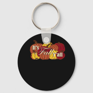 It’s Fall Y’all Pumpkin Text Key Ring