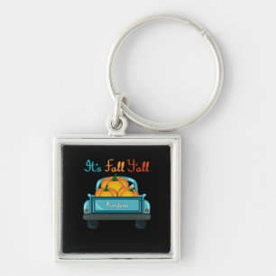 It’s Fall Y’all Pumpkins Truck Funny Graphic Key Ring