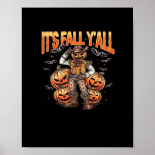 It’s Fall Y’all Pumpkins Vintage Classic Poster