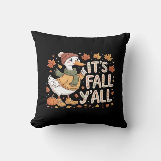 It’s Fall Y’all Retro Classic Cushion (Front)