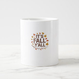 It’s Fall Y’all Retro Classic Design Large Coffee Mug