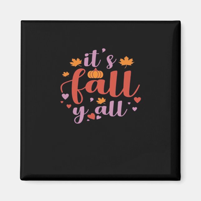 It’s Fall Y’all Retro Classic Magnet (Front)