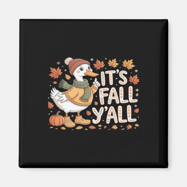 It’s Fall Y’all Retro Classic Magnet (Front)