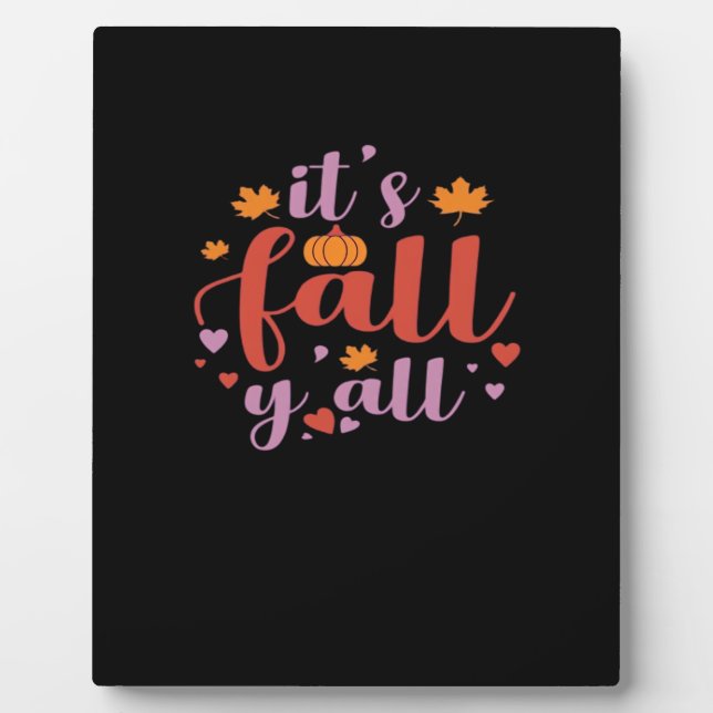It’s Fall Y’all Retro Classic Plaque (Front)