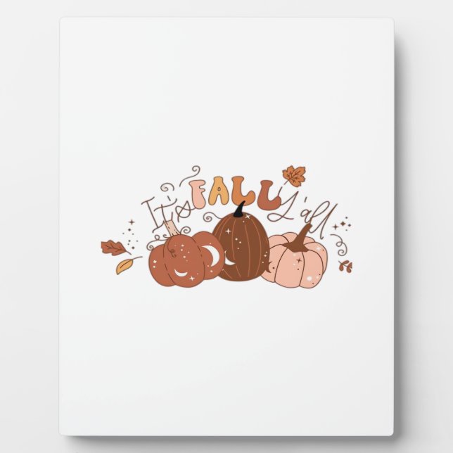 It’s Fall Y’all Retro Classic Plaque (Front)