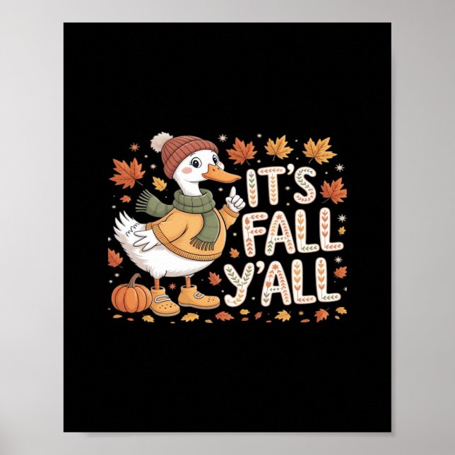It’s Fall Y’all Retro Classic Poster (Front)