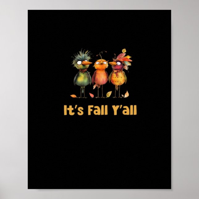 It’s Fall Y’all Rustic Minimal Clean Poster (Front)