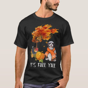 It s Fall Y All Shih Tzu Dog Autumn Halloween T-Shirt