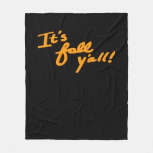 It’s Fall Y’all Simple Aesthetic Style Fleece Blanket