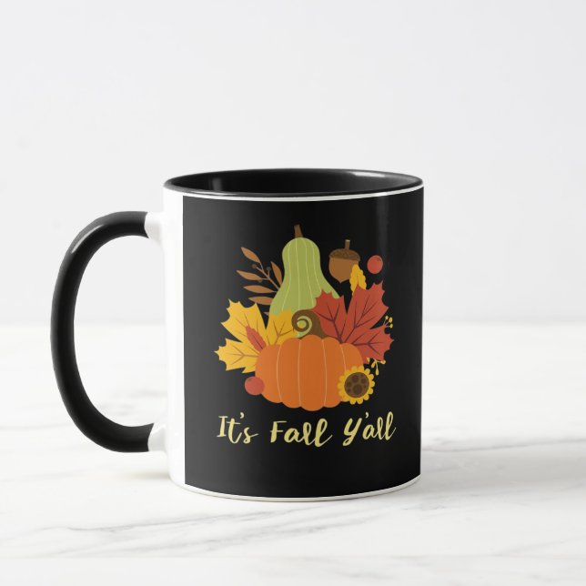 It’s Fall Y’all Trendy Aesthetic Mug (Left)