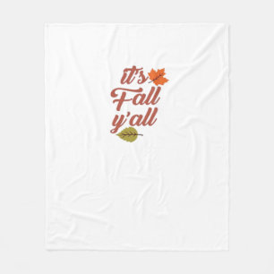It’s Fall Y’all Trendy Meme Fleece Blanket