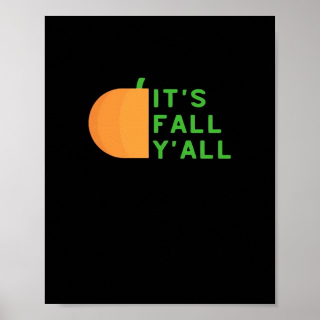 It’s Fall Y’all Vintage Style Poster (Front)